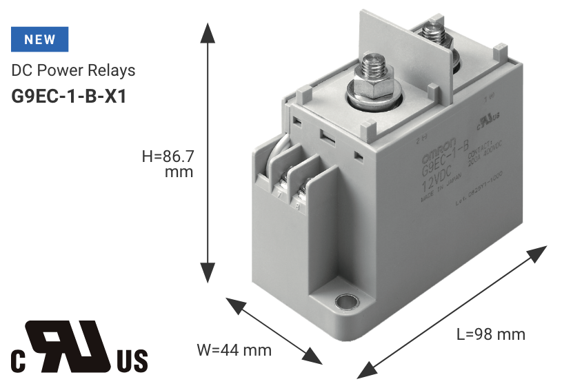 DC Power Relays G9EC-1-B-X1 W44mm×L98mm×H86.7mm