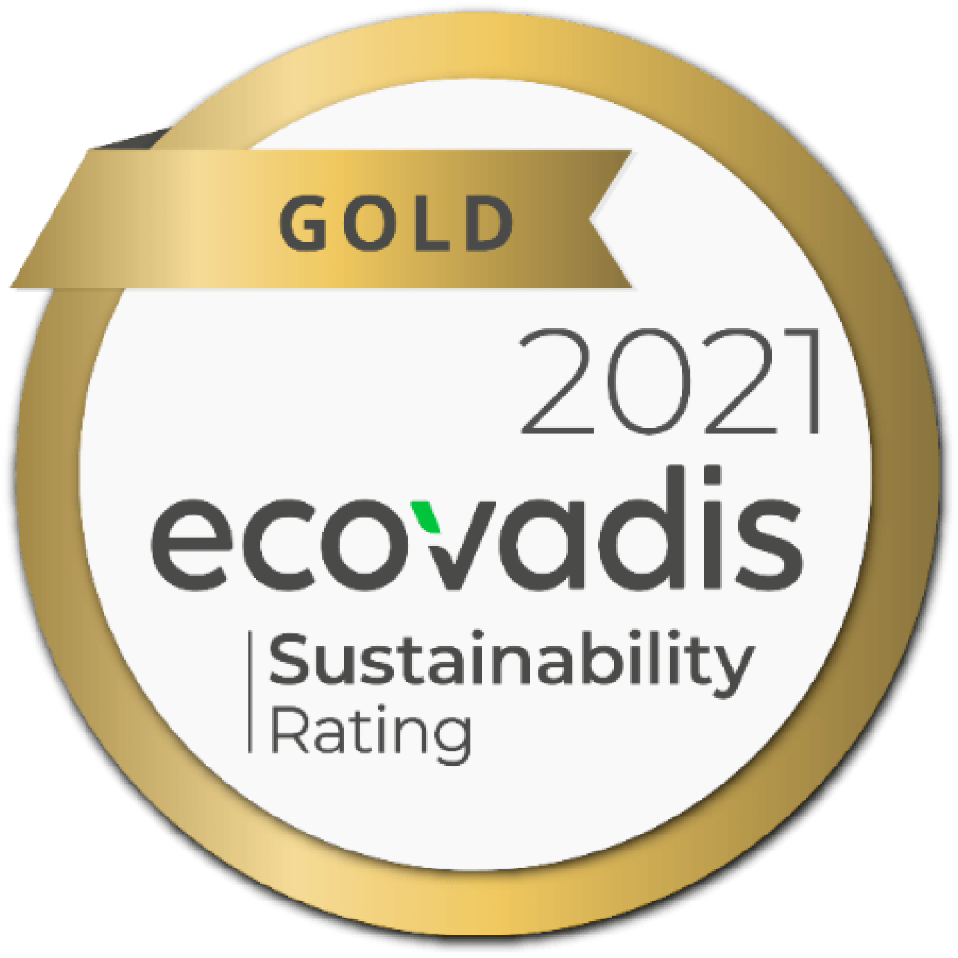 GOLD 2021 ecovadis Sustainability Rating