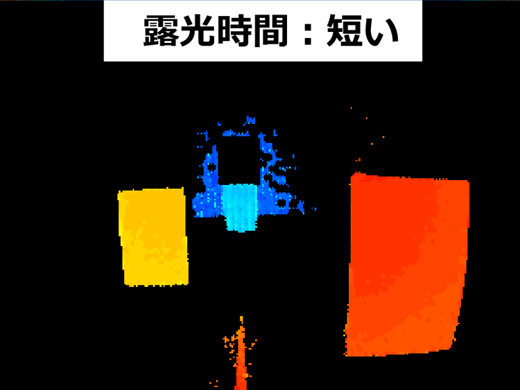 HDR機能:露光時間短い