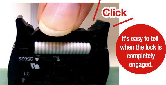 click to lock