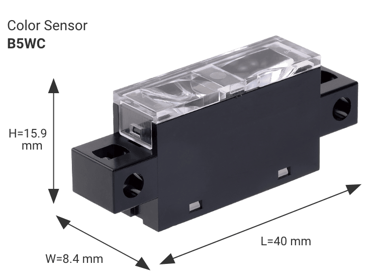 Color Sensor B5WC L40mm×W8.4mm×H15.9mm