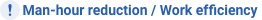 Man-hour reduction / Work efficiency