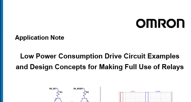 Low Power Consumption Drive Circuit Examples and Design Concepts for Making Full Use of Relays