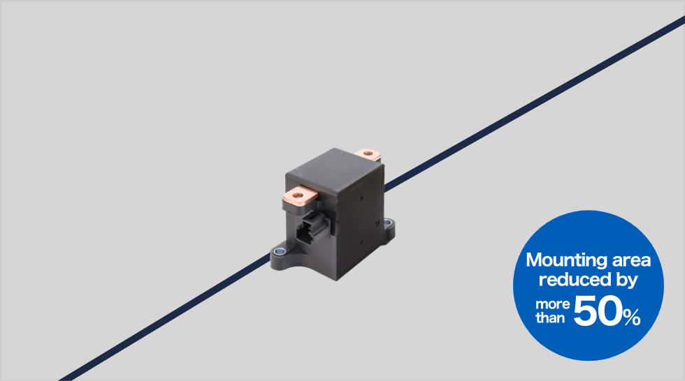 Mounting area reduced by more than 50%