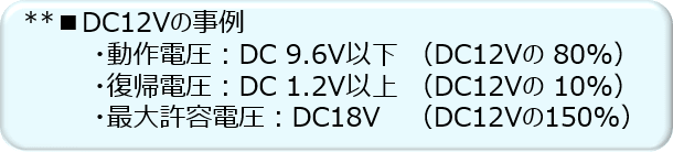 DC12Vの事例