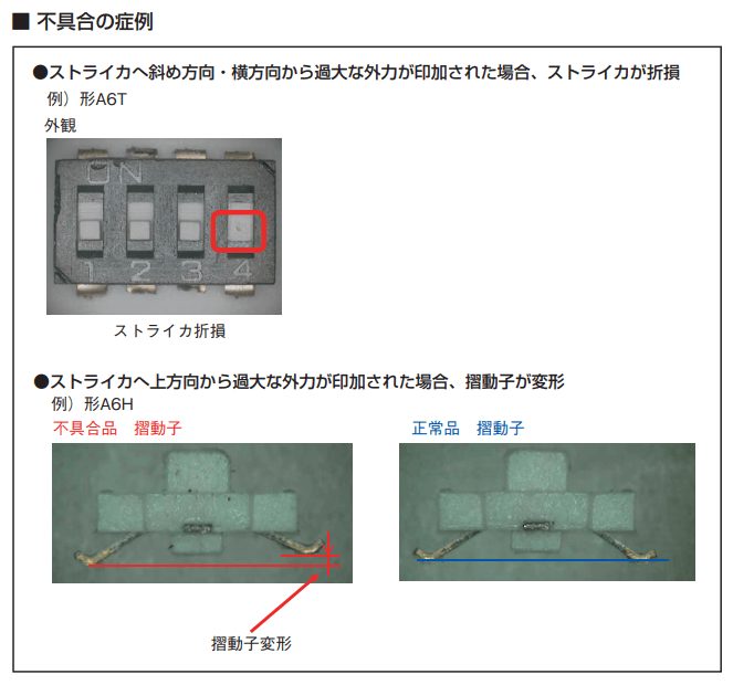不具合の症例