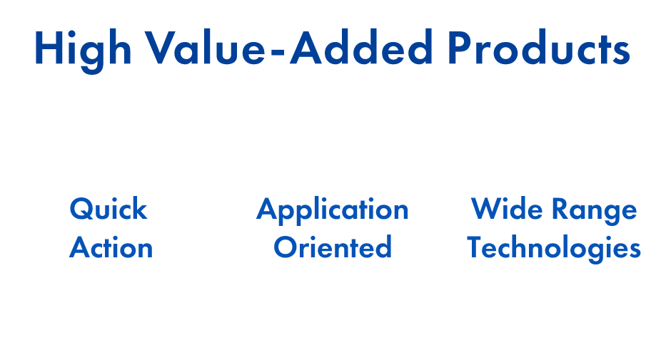 High-value-added Products:Wide Range Technologies