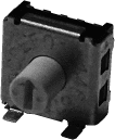 Rotary surface mount (SMD) DIP Switch: Space-saving rotary selector for circuit configuration and logic setting.