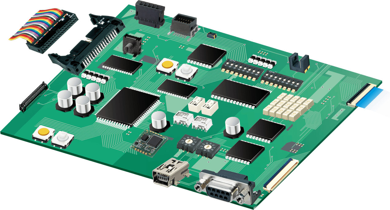 Aratas PCB design solution base: Concept diagram illustrating the foundation of high-quality board-level components.