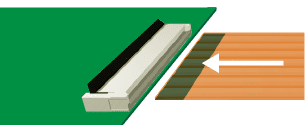 Diagram showing land pattern design for SMD components to ensure high-quality solder joints.