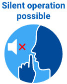 Silent operation possible