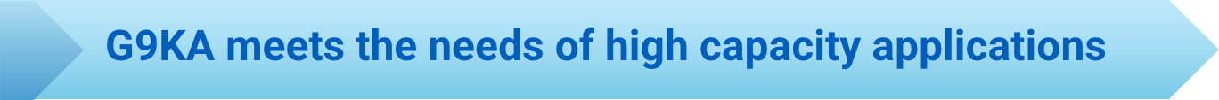 G9KA meets the needs of high capacity applications