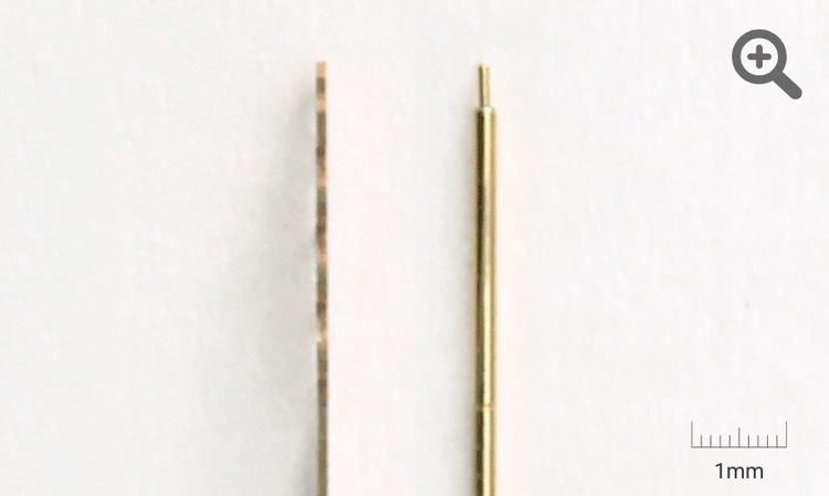 Reliability data: Stable contact resistance over millions of IC test cycles.