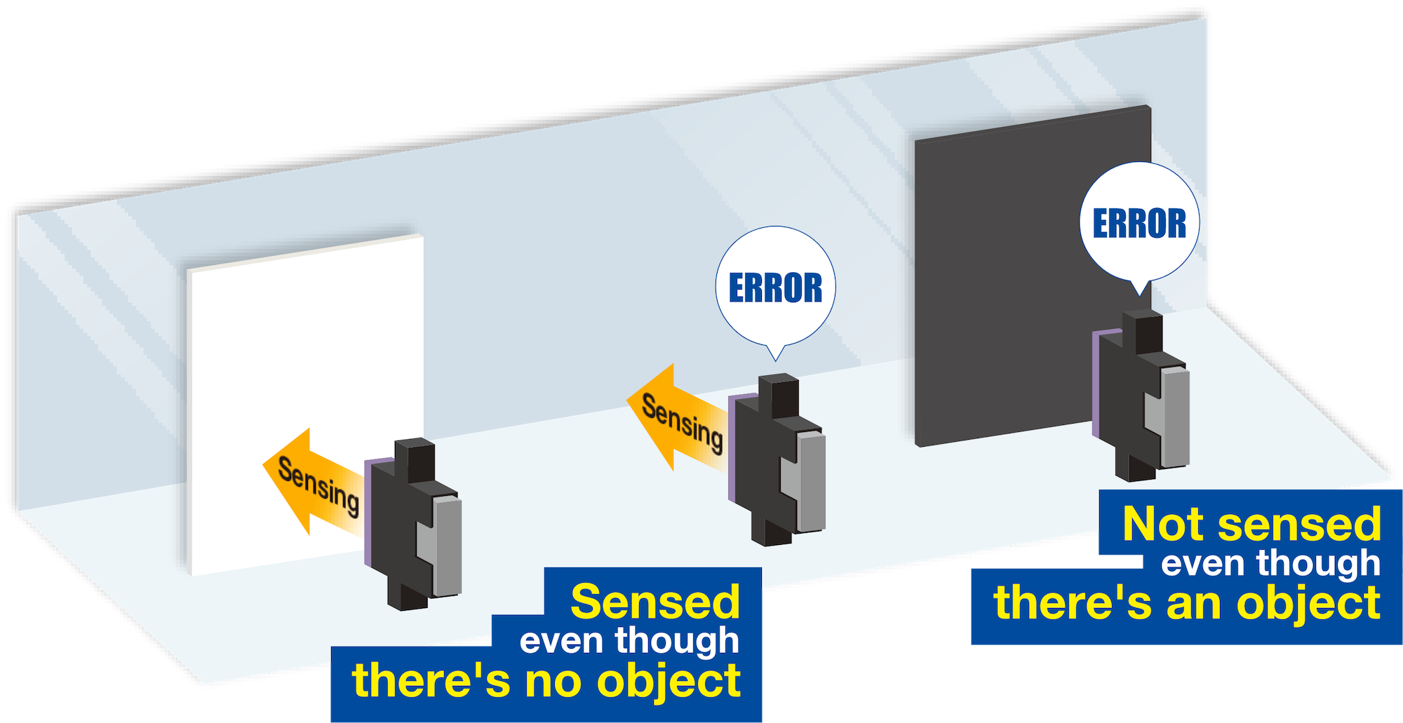 Application example: Paper detection in printers, including glossy and dark-colored papers.