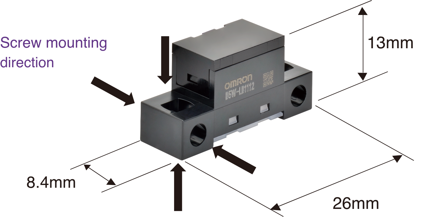 Operating temperature range and environmental durability chart for B5W sensors.