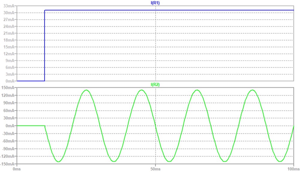 User interface of a circuit simulation tool comparing relay switching characteristics.