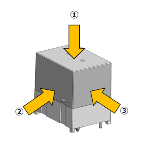 Visual showing the impact of ultrasonic cleaning on a non-sealed relay.