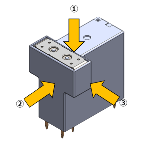 Illustration of the effects of silicone gas on contact reliability (contact failure).