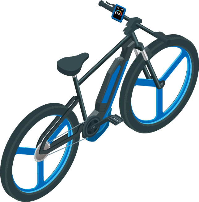 Application icon: Compact switches and sensors for e-bikes and pedelecs.