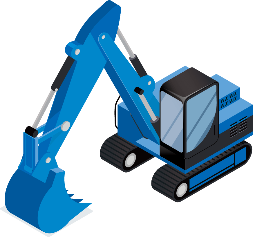 Application icon: Ruggedized sensors for electric construction excavators.