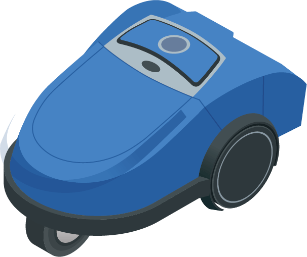 Application icon: Tactile switches and ToF sensors for smart home robotics.
