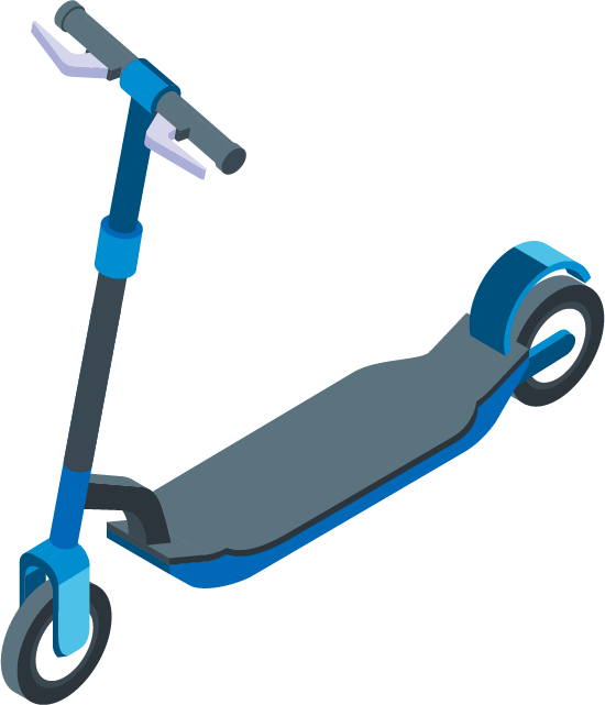 Application icon: Reliable components for shared e-scooter fleets.