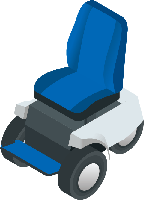 Application: Reliability-focused switches and sensors for electric wheelchairs.