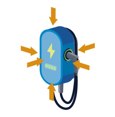 Graphic illustrating the space-saving benefits of replacing contactors with G9KC PCB relays.