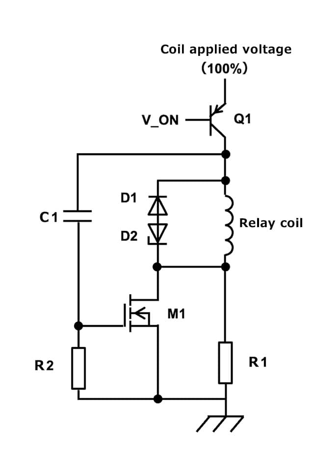 Circuit diagram illustrating the "Instantaneous Operation" timing from coil excitation to contact closure.