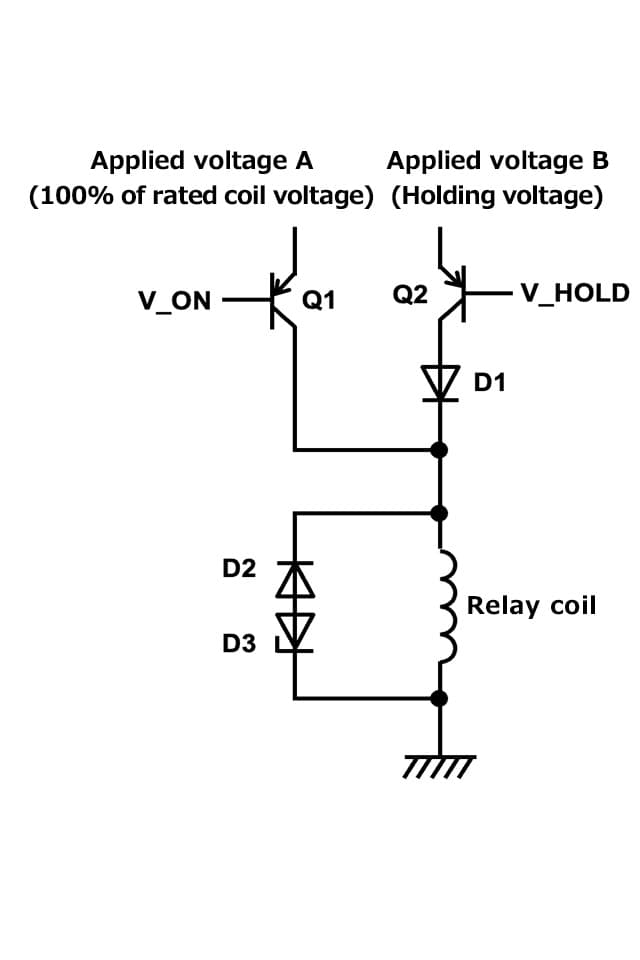 Diagram of "1-coil Latching" relay showing how a pulse sets or resets the contact position.