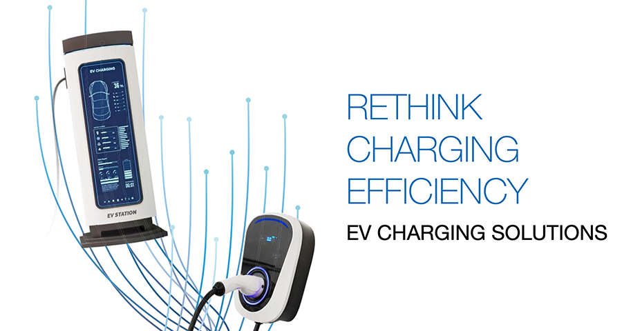 EV Charging Solutions: Components for AC/DC high-power charging infrastructure.