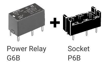 Power Relay G6B + Socket P6B